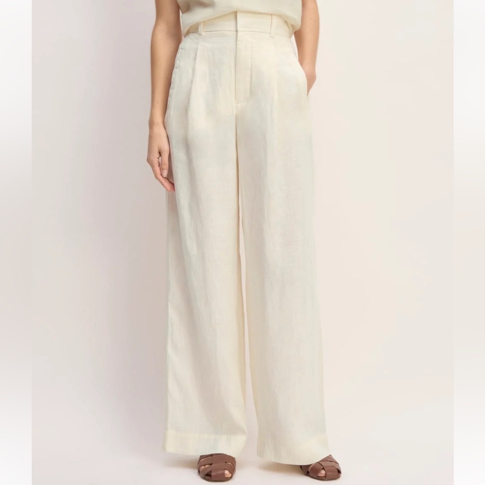 Everlane Cream Wide Leg Pants